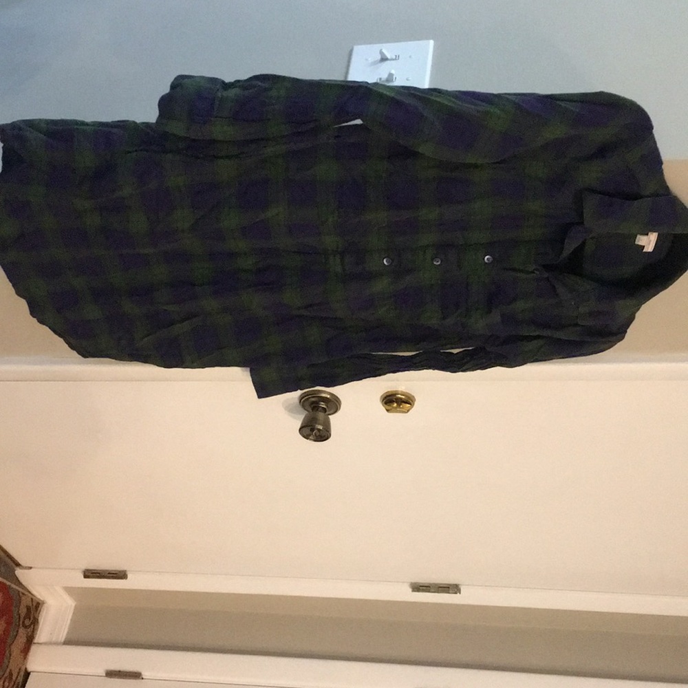 Gap plaid flannel shirt dress